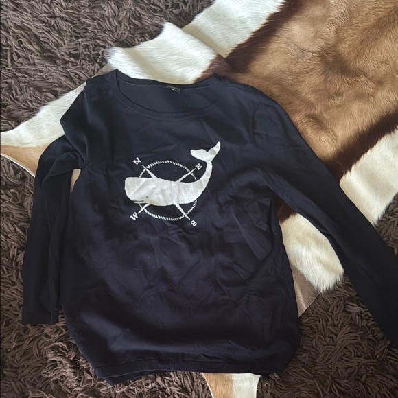 Talbots Nautical Whale Long Sleeve knit - Picture 1 of 7